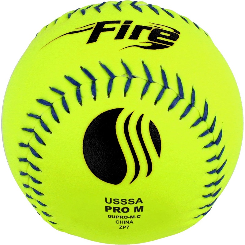 Baden Pro M Fire Power Core .44/375 Composite Cover 12″ Fastpitch Softballs (Dozen)
