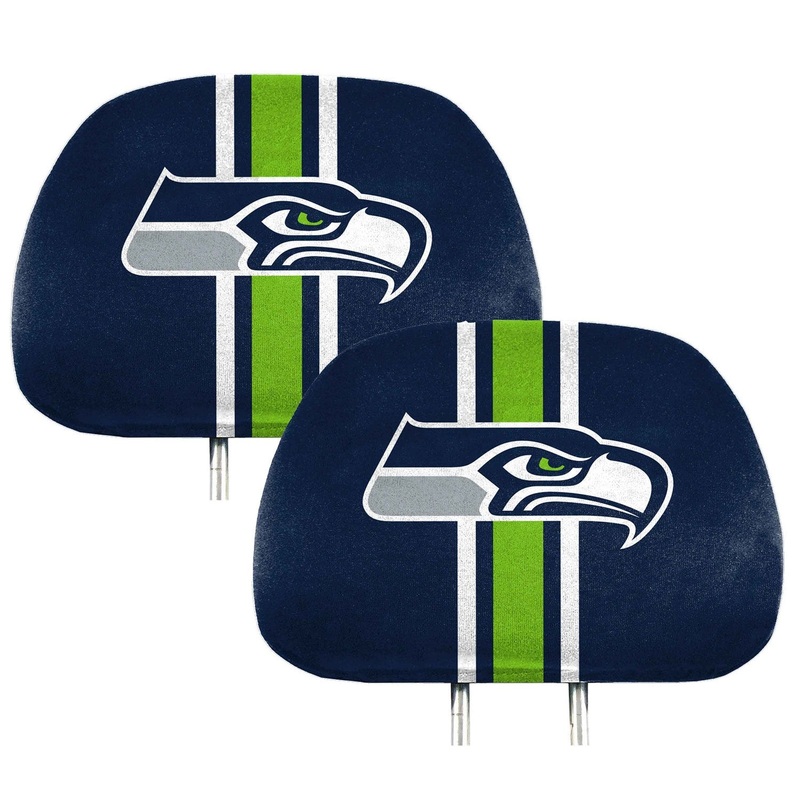 Fanmats Seattle Seahawks Printed Head Rest Cover Set – 2 Pieces