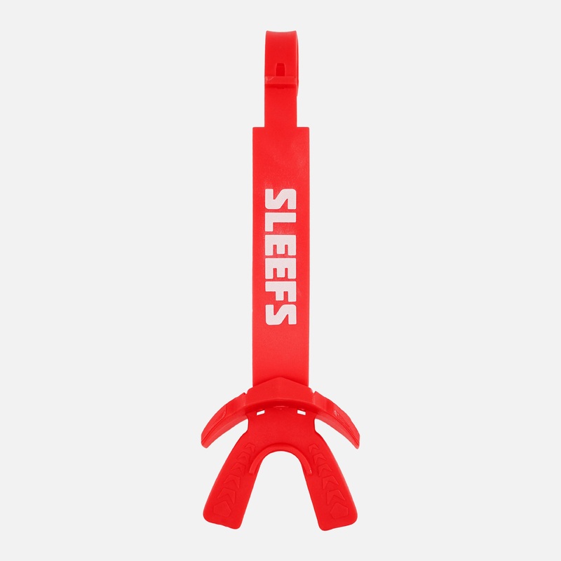Hue Red X Football Mouthguard with Logo Red