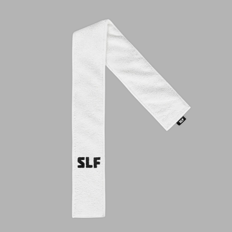 White Thin Football Towel with Logo White