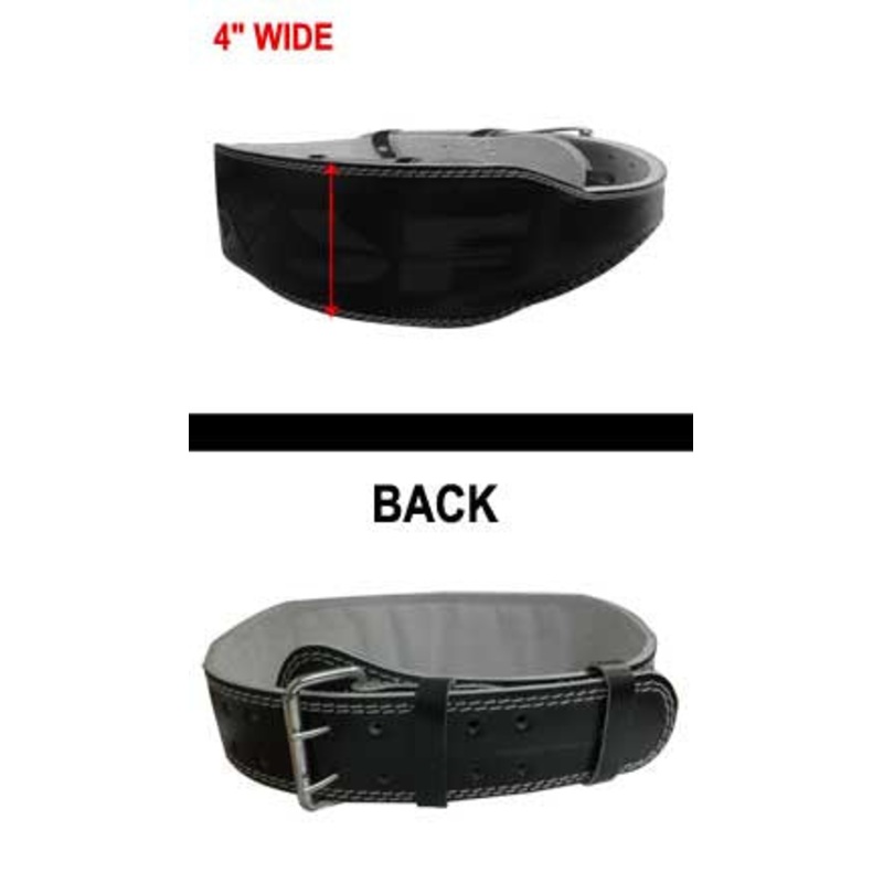 WSF LEATHER WEIGHT LIFTING BELT (4″) – Small