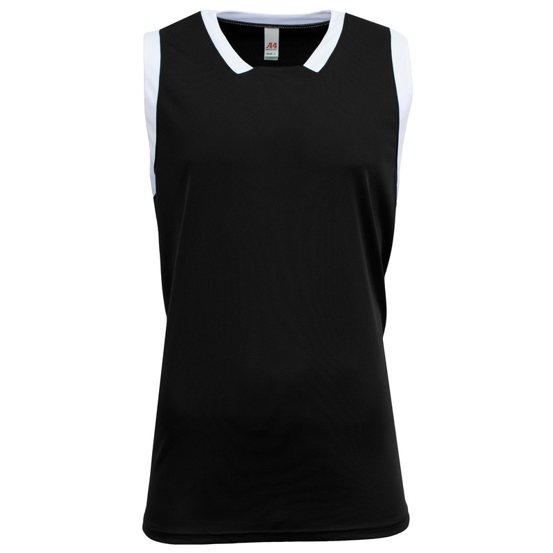 A4 Men’s Sprint Single Ply Basketball Jersey Scarlet / White S