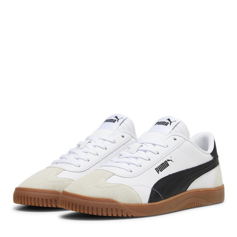 Puma Club 2.0 Low Top Flat Heel Sneakers 7 (40.5) Wht/Blk/Gum