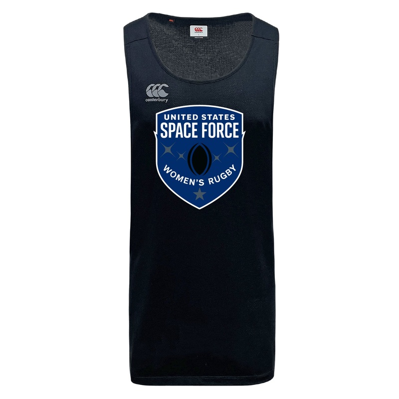 US Space Force Women’s Rugby Tempo Vapodri Singlet by Canterbury XS Black
