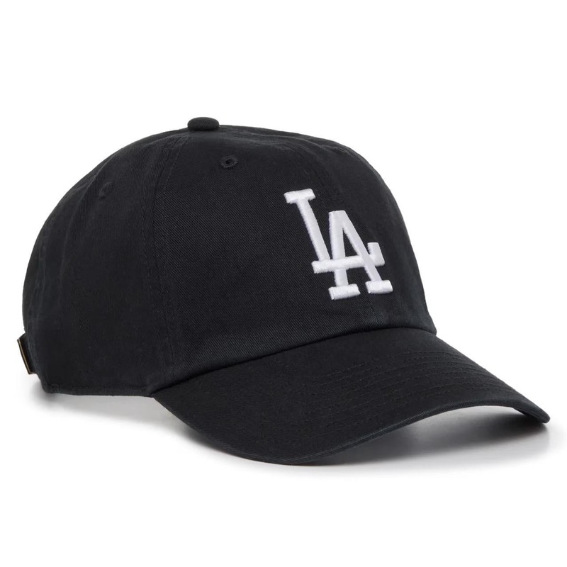 ’47 Los Angeles Dodgers Clean Up Baseball Cap BLK WHT