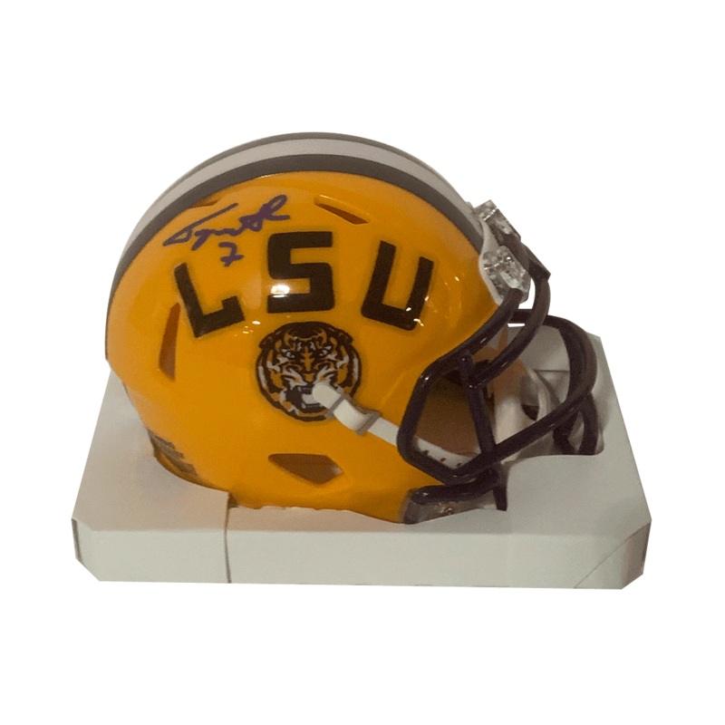 Tyrann Mathieu Autographed LSU Gold Mini Helmet