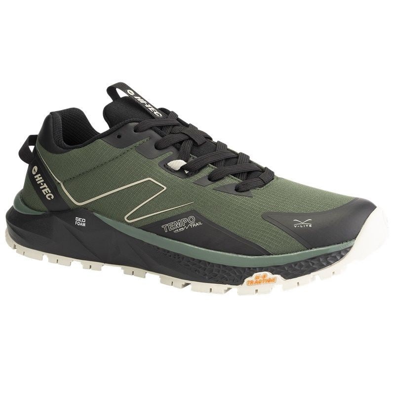 Hi-Tec Mens Geo Tempo  – Black/Green US 8