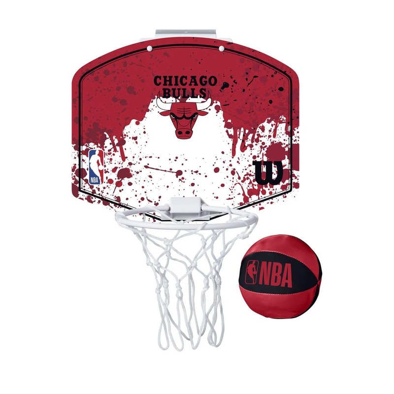 Wilson Team Mini Basketball Hoop – Chicago Bulls Red One Size