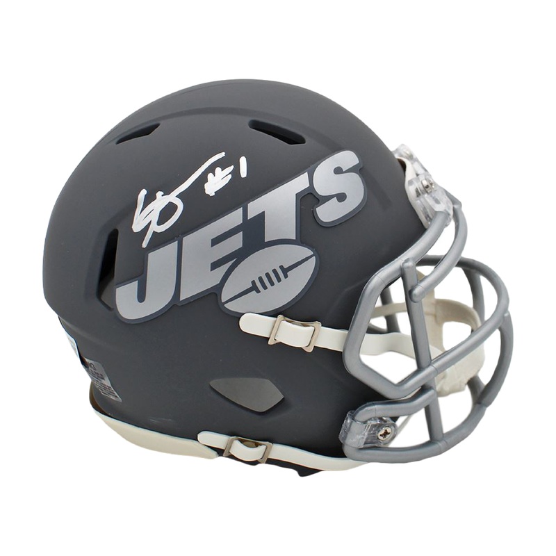 Ahmad “Sauce” Gardner Autographed Slate Mini Helmet