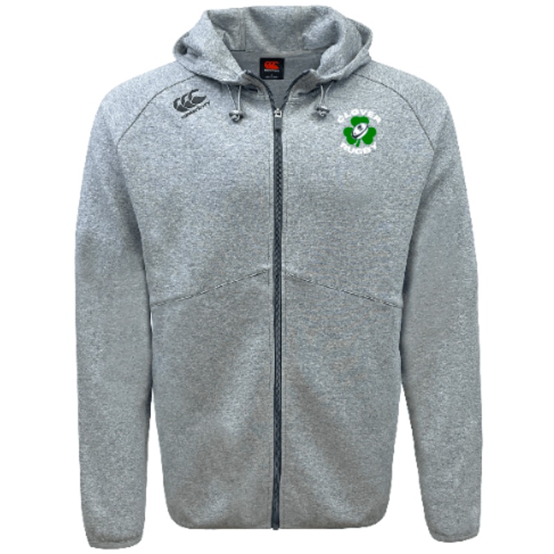 Clover Blue Eagles Rugby Tempo Vapodri Full-Zip Hoodie by Canterbury XS Grey