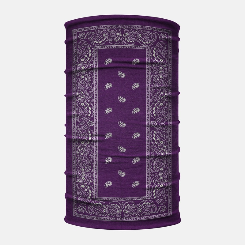 Purple Classic Bandana Neck Gaiter ONE SIZE Purple