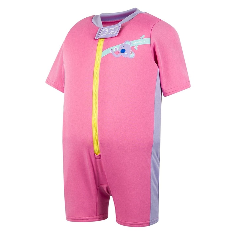 Speedo Printed Float Suit Infants 5-6 YRS Pink/Purple