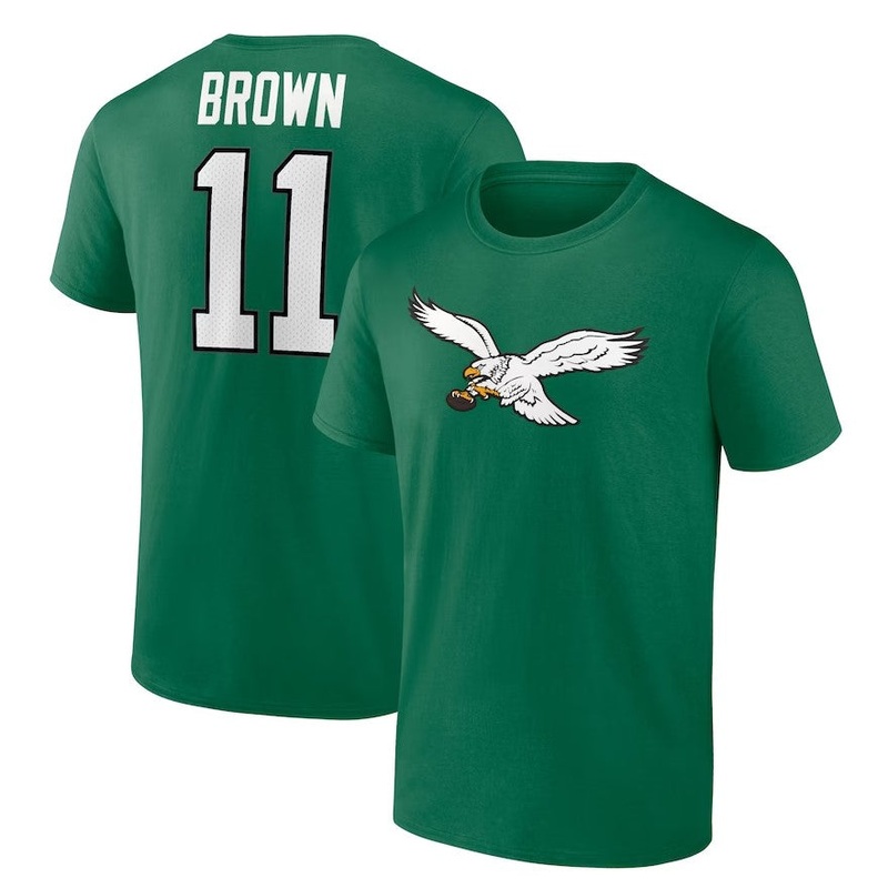 AJ Brown Philadelphia Eagles Player Icon Name & Number T-Shirt Small