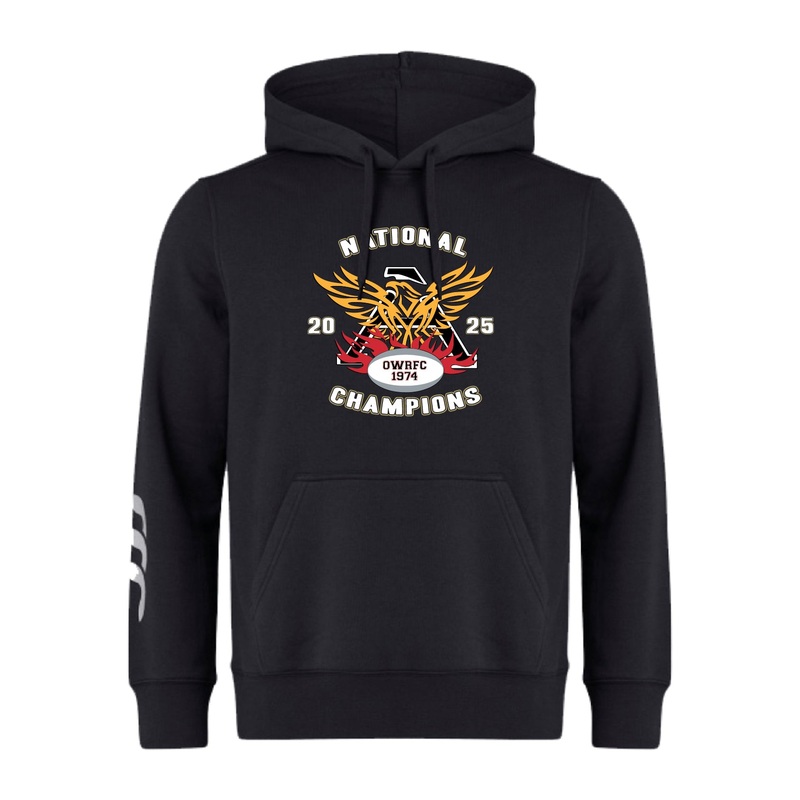 Atlanta Old White Rugby Champs Club Hoodie by Canterbury Y4 Black