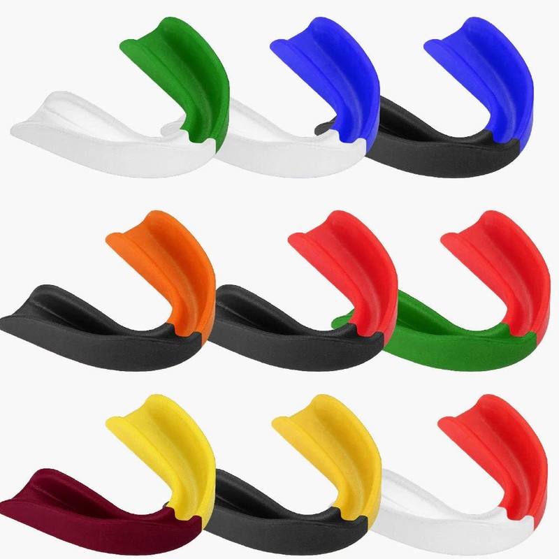 R80 Split Colour Mouthguard Junior Red Black