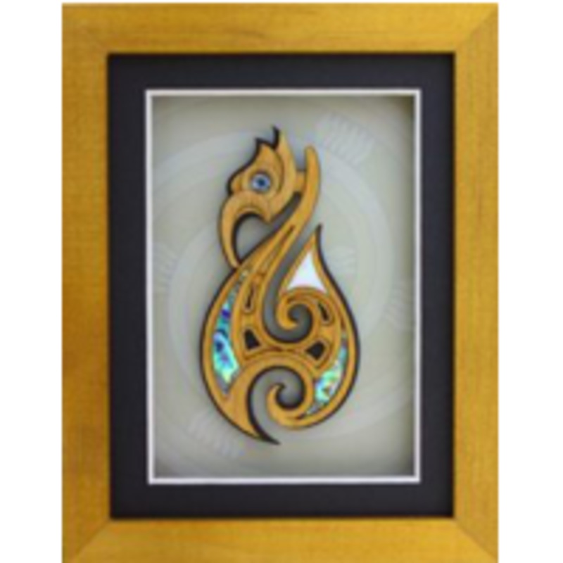 Framed Maori Wall Art – Fish Hook