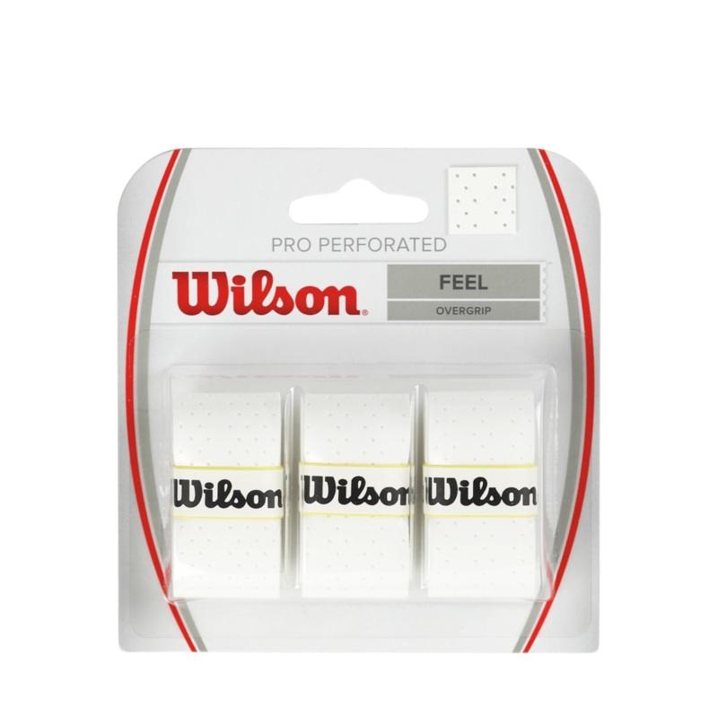 Wilson Pro Overgrip Perforated 3 Pack – White White One Size