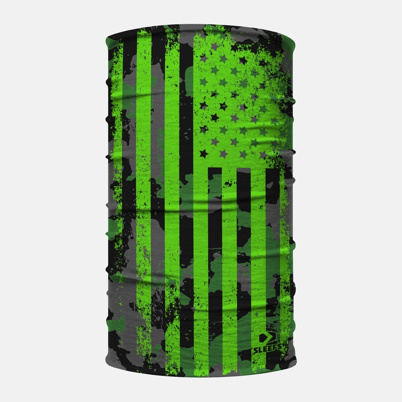 American Corrosive Green Neck Gaiter ONE SIZE Green/Black