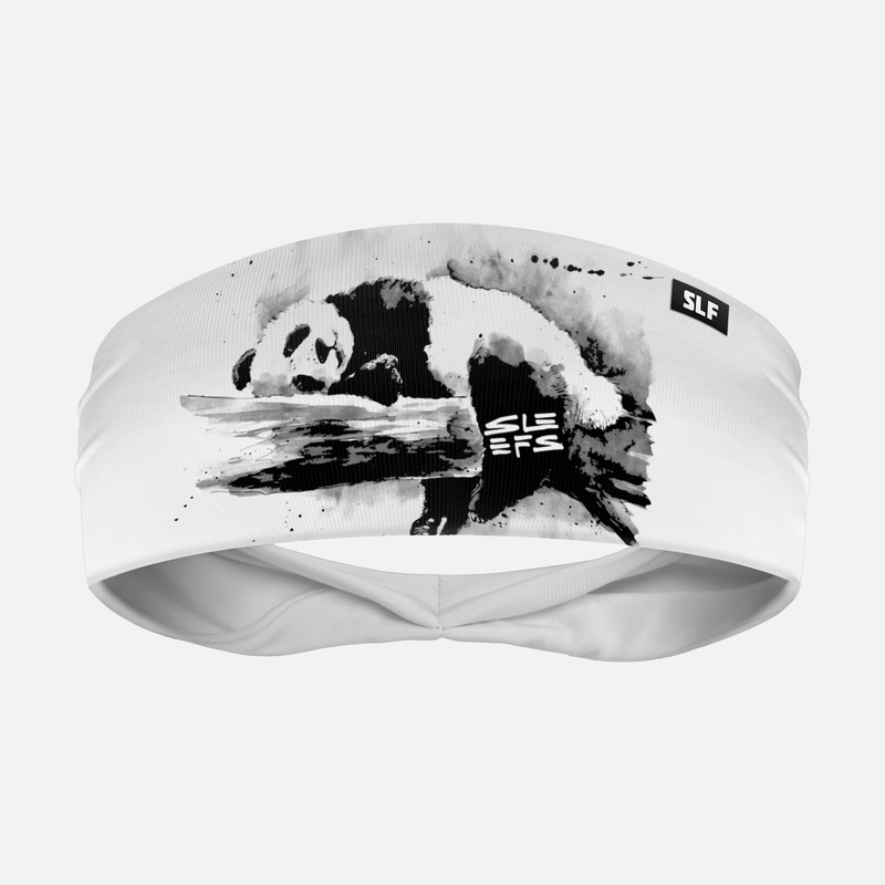 Sleefs Lazy Panda Headband ONE SIZE White/Black