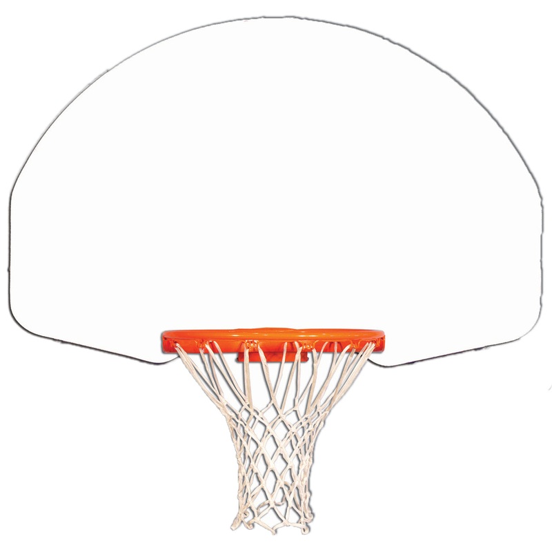 Trigon Sports Basketball Backboard Fan-Shaped Rear Mount White Backboard