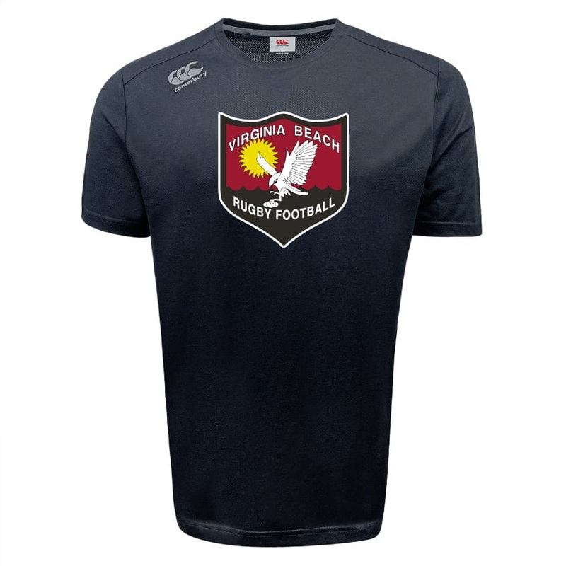 Virginia Beach RFC Tempo Vapodri T-Shirt by Canterbury XS Black