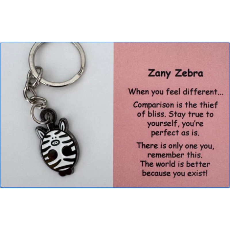 Zany Zebra Keyring