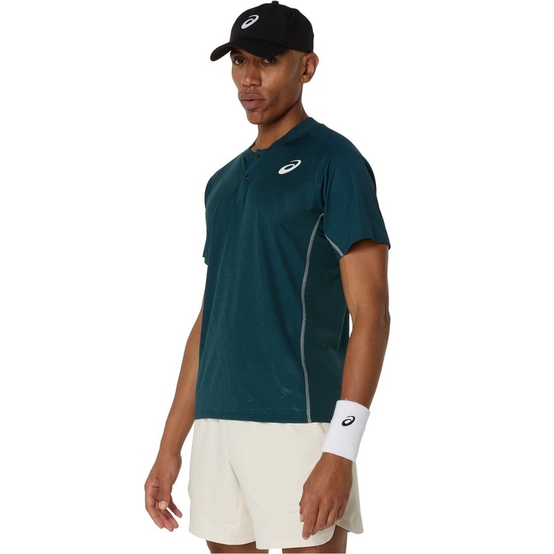 Asics Mens Match Polo T-Shirt X Large Saxon Green