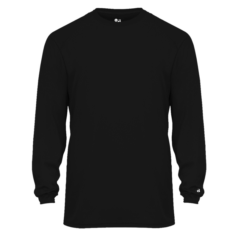 Badger B-Core Youth Long Sleeve Tee Columbia Blue XS