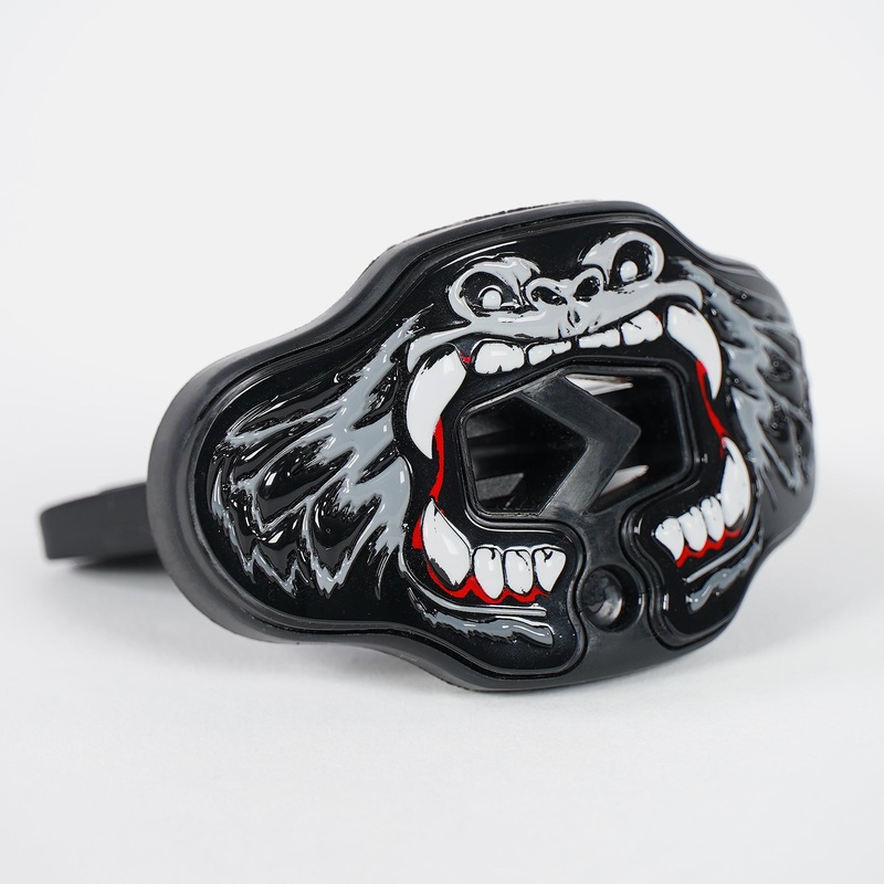 3D Unstoppable Gorilla Football Mouthguard Black