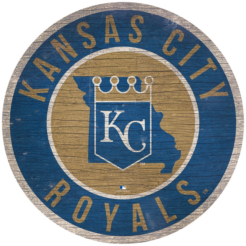 Fan Creations Kansas City Royals 12 Inch Round Wood Sign State Design