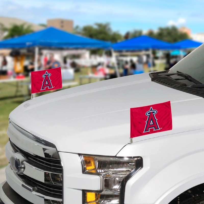 Fanmats Los Angeles Angels Ambassador Car Flags – 2 Pack Mini Auto Flags, 4″ X 6″