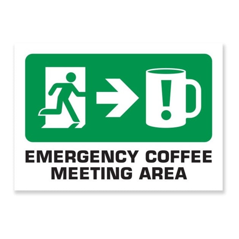 Emergency Coffee – Wooden Sign A5