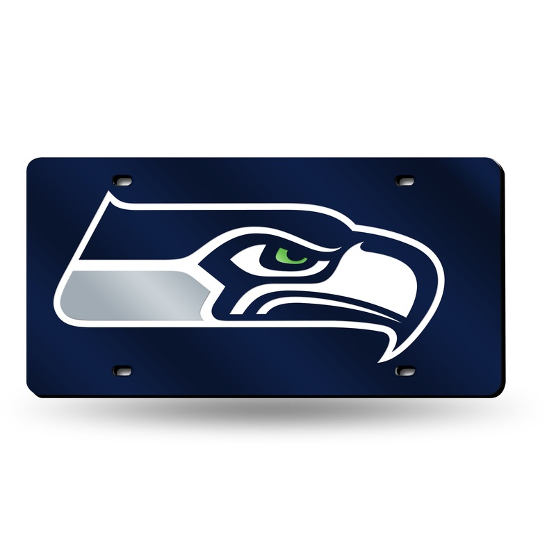 NFL Seattle Seahawks Laser Cut Automobile Tag Navy
