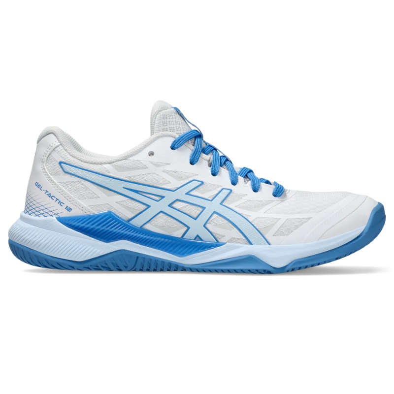 Asics Womens Gel Tactic Indoor Court Shoe – White/Light Blue US 7