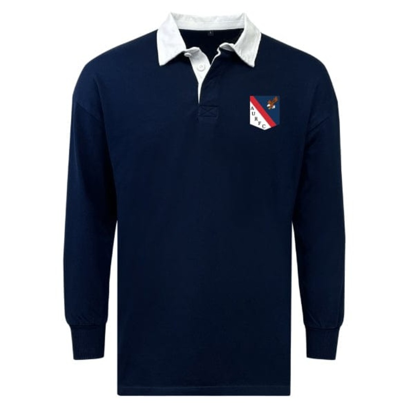 American University Classic Long Sleeve Solid Rugby Jersey S Navy