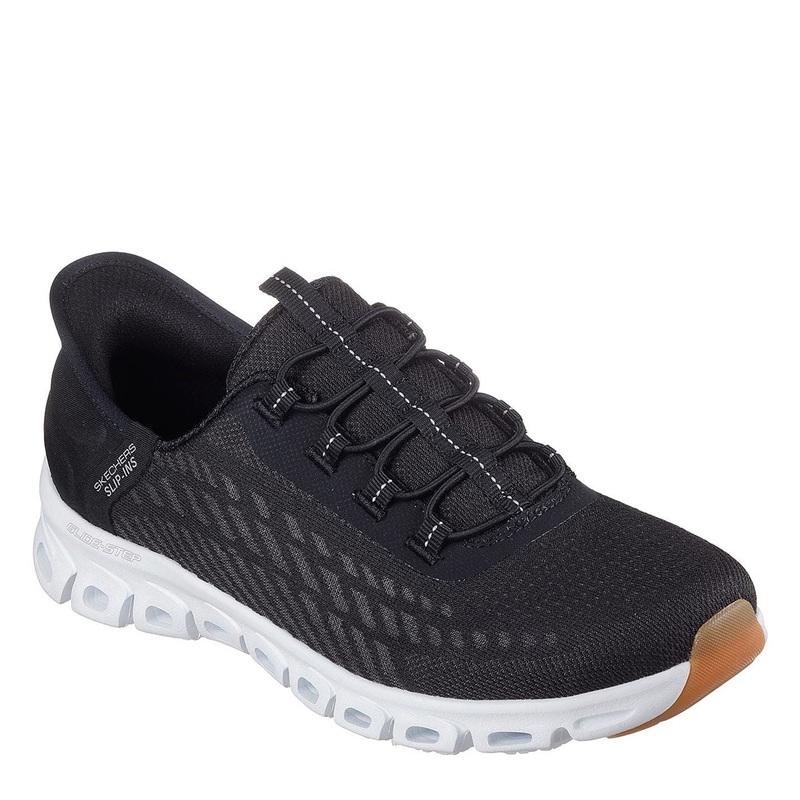 Skechers Womens Slip In Glide Step Tranq Trainers 5 (38) Black/White/Gum