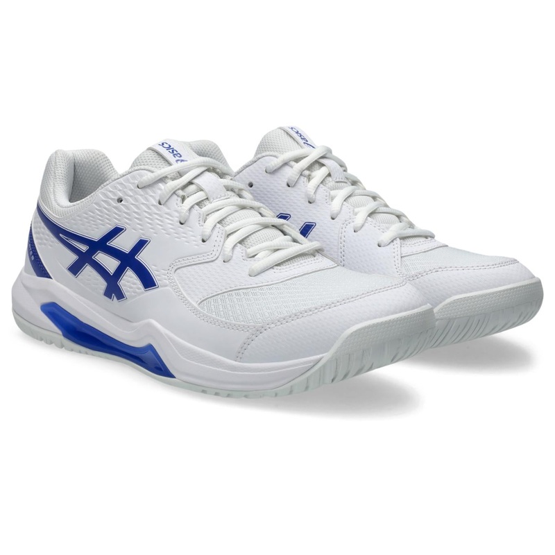 Asics Mens Gel Dedicate 8 (Hardcourt) Tennis Shoe – White/Dark Cobalt US 8