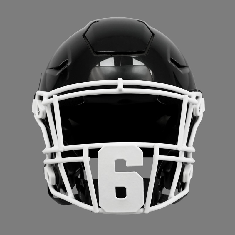 6 Jersey Font Football Facemask for Riddell SpeedFlex White