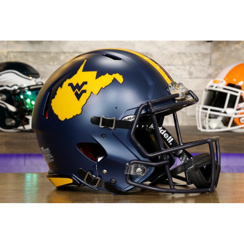 West Virginia Mountaineers Riddell Speed Authentic Helmet – Navy Country Roads Alternate