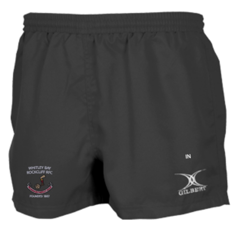 Whitley Bay Rockcliff RFC Junior’s Black Saracen V3 Match Shorts 3 – 4 Yrs