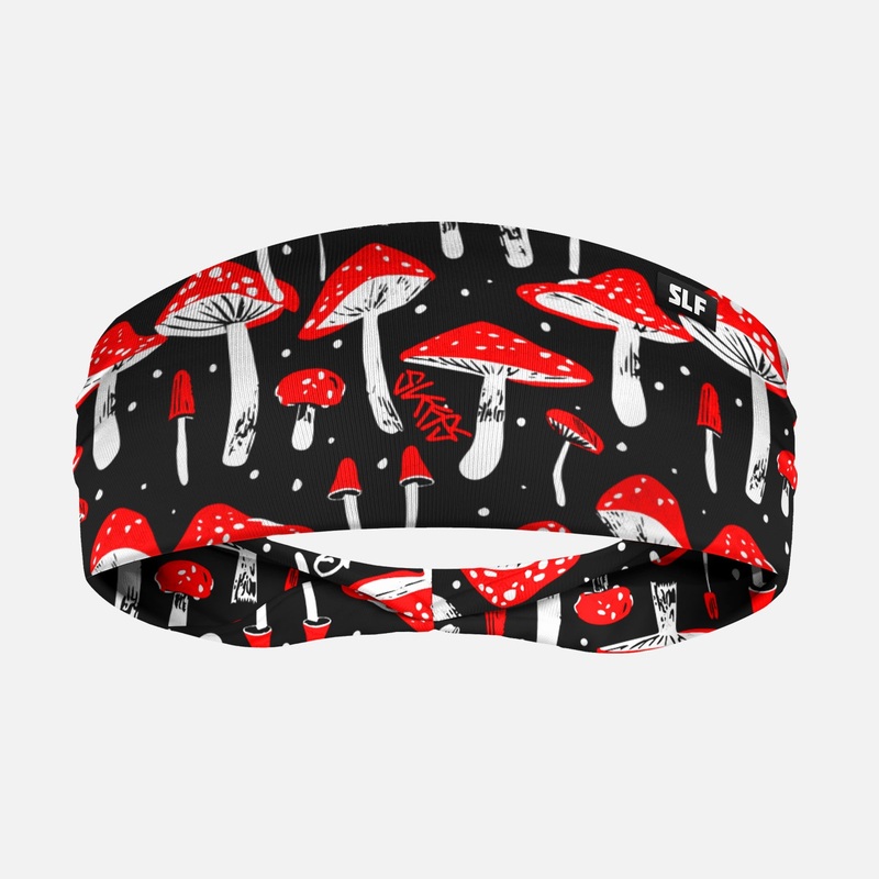Sleefs Red Mushrooms Headband ONE SIZE Black/Red