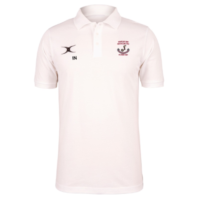 Whitley Bay Rockcliff RFC Juniors White Quest Polo 5 to 6 Yrs