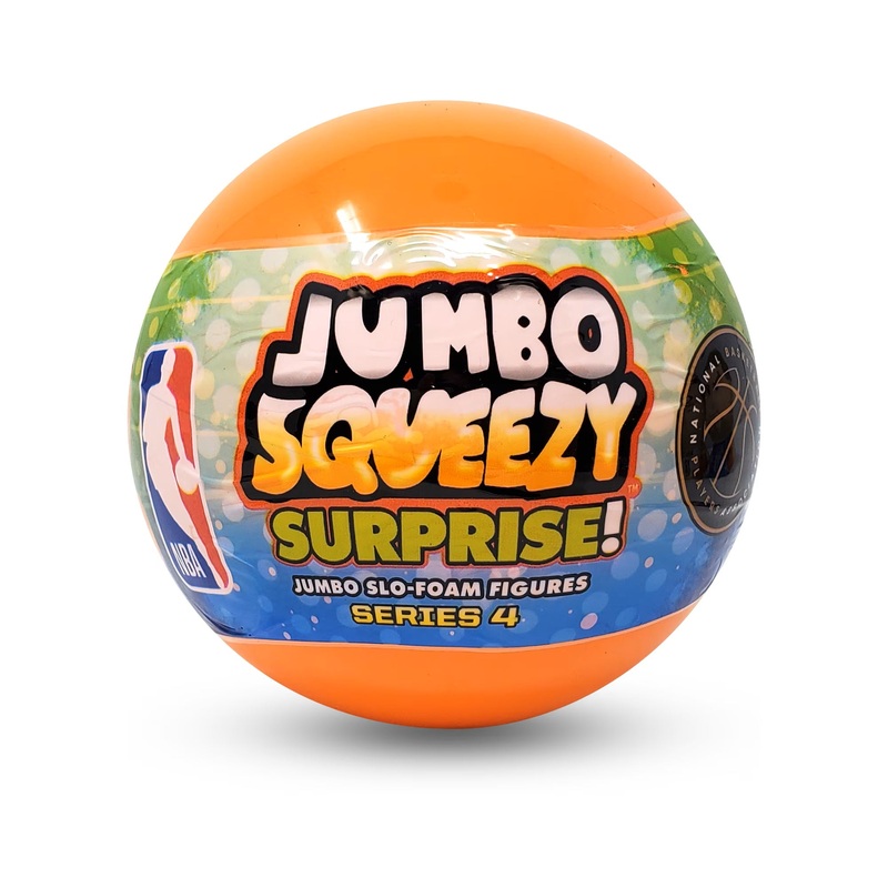 1 NBA BASKETBALL 2025 JUMBO SQUEEZY MATE CAPSULE BLIND PACK 5″ SLOW RISE FOAM
