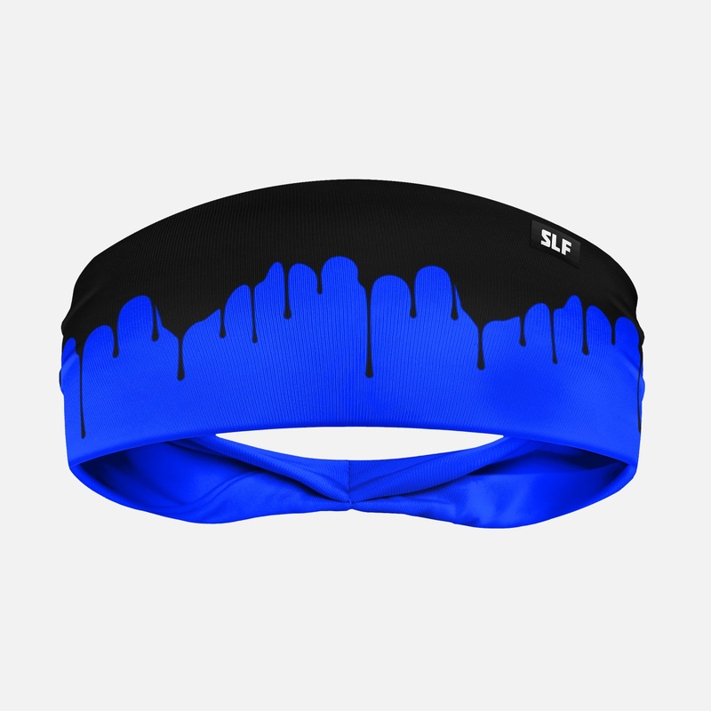Drip Blue Headband ONE SIZE Blue/Black