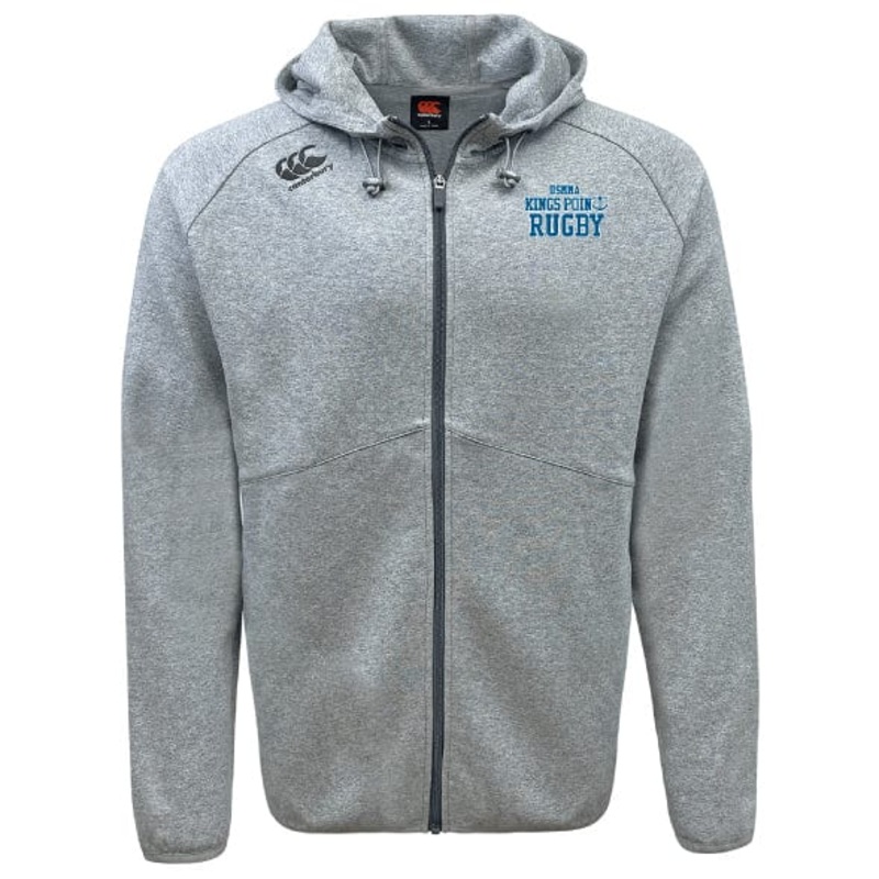King’s Point Rugby Tempo Vapodri Full-Zip Hoodie by Canterbury XS Grey
