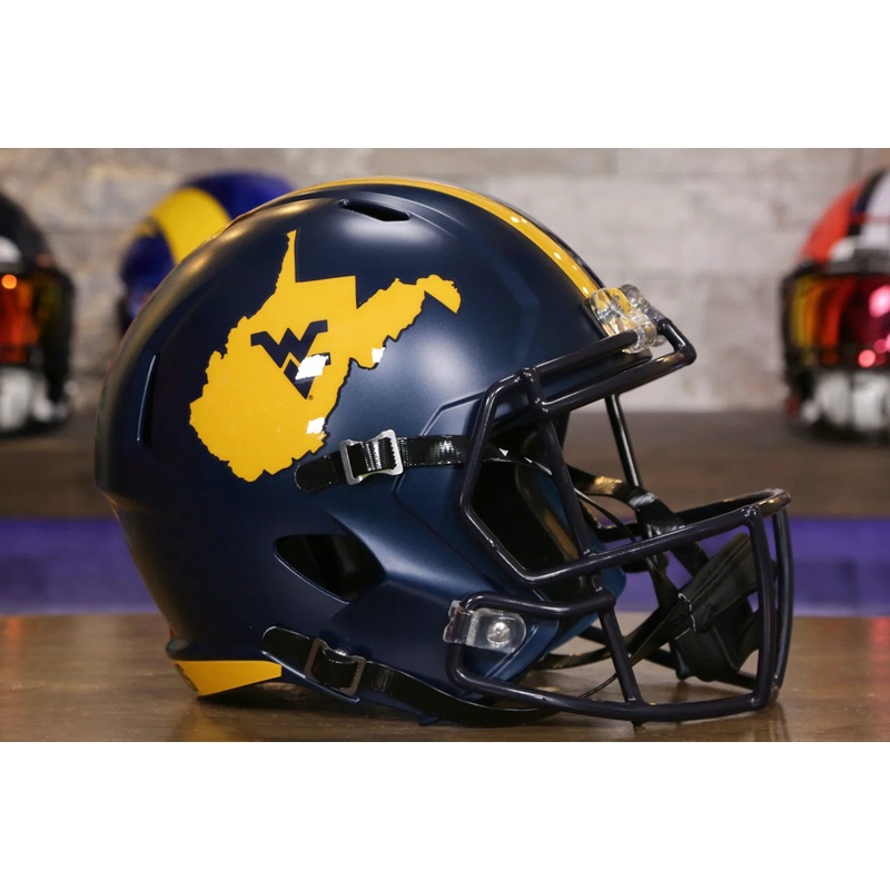 West Virginia Mountaineers Riddell Speed Display Helmet – Navy Country Roads Alternate