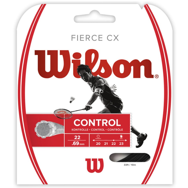 Wilson FIERCE CX String (10m Set) Black Black 10m Set