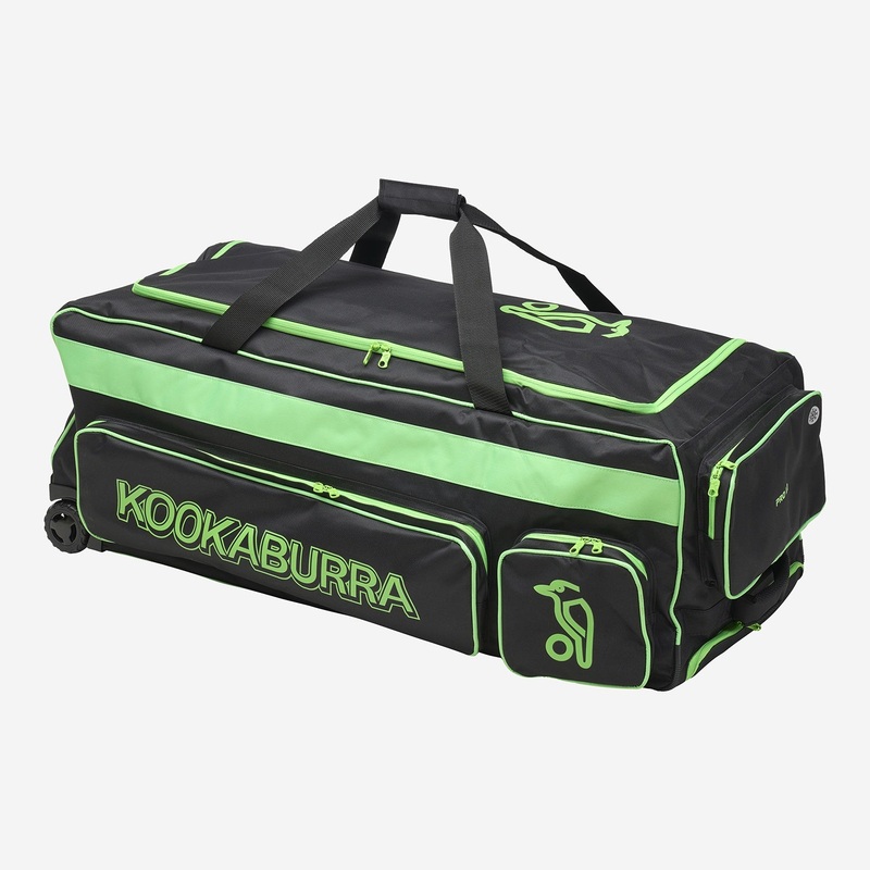 Kookaburra Pro 1.0 Wheelie Bag – Black/Lime