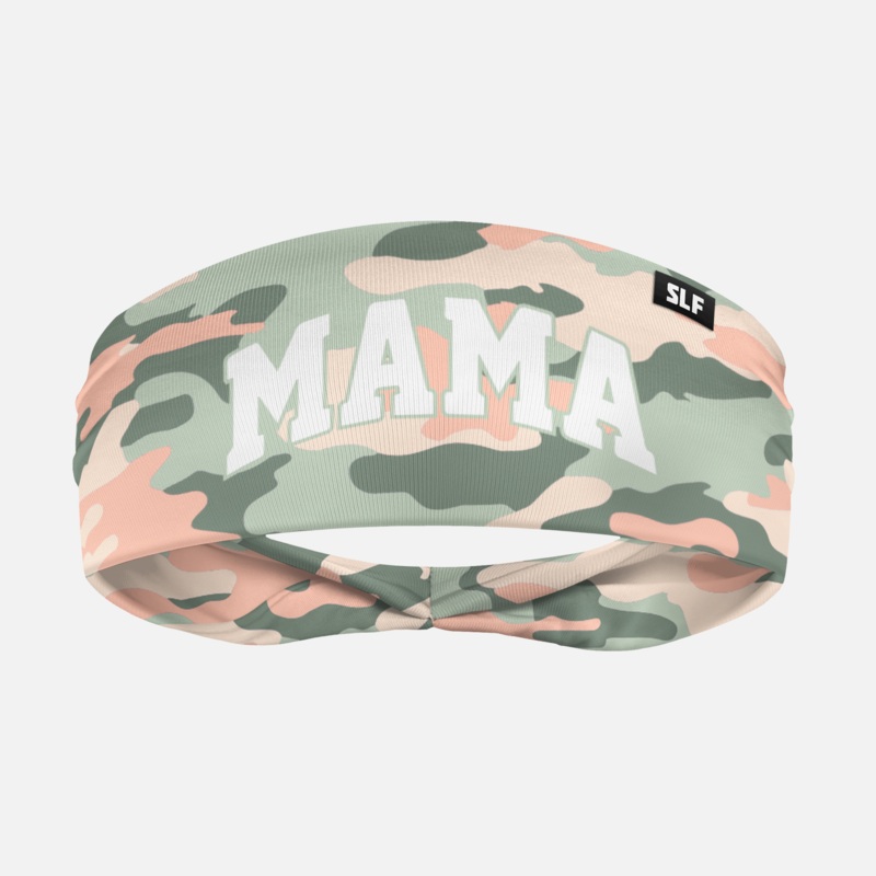 Mama Camo Pastel Headband ONE SIZE Green