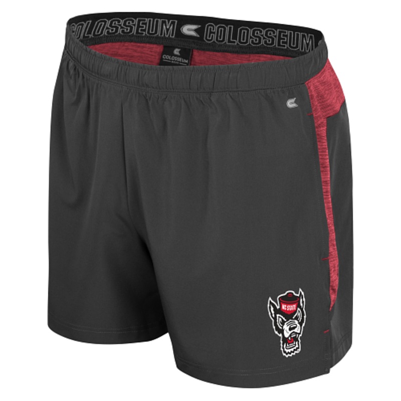 NC State Wolfpack Men’s 5″ Charcoal Wolfhead Shorts Small